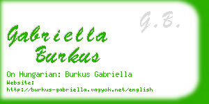 gabriella burkus business card